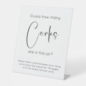 スクリプトモダンブライダルシャワー数を推測する 台座サイン (正面)