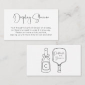 スクリプトモダンブライダルシャワー表示シャワー エンクロージャーカード (正面/裏面)