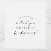 スクリプトモダンブリデスメイド提案ワインラベル ワインラベル (シングルラベル)