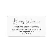 スクリプトモダンプロフェッショナルのビジネス差出人住所 ラベル (正面)