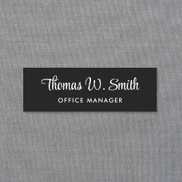 スクリプトモダンプロフェッショナルブラック 名札