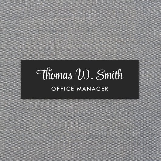 スクリプトモダンプロフェッショナルブラック 名札