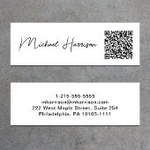 スクリプトモダンプロフェッショナルQRコード スキニー名刺