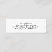 スクリプトモダンプロフェッショナルQRコード スキニー名刺 (裏面)