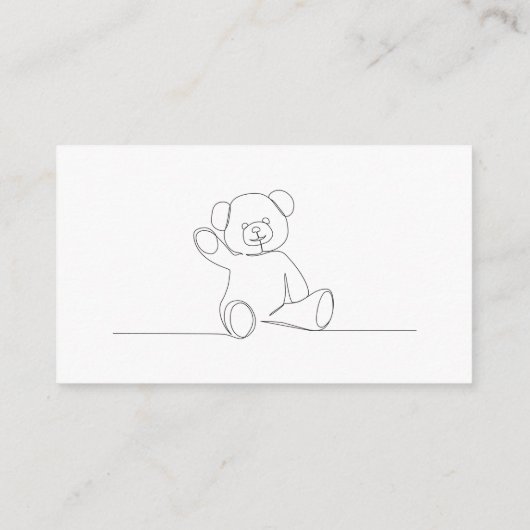 スクリプトモダンベビーシャワーギフトレジストリ エンクロージャーカード (裏面)