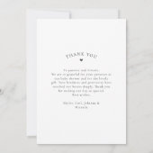 スクリプトモダンベビー4フォトコラージュ サンキューカード (裏面)