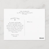 スクリプトモダンベビー4フォトコラージュ ポストカード (裏面)