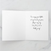 スクリプトモダンホットピンクバレンタインカスタム写真 カード (内部)