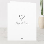 スクリプトモダンホットピンクバレンタインカスタム写真 カード (裏面)