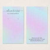 スクリプトモダンホログラフィックイヤリングホルダーカード (正面&裏面)