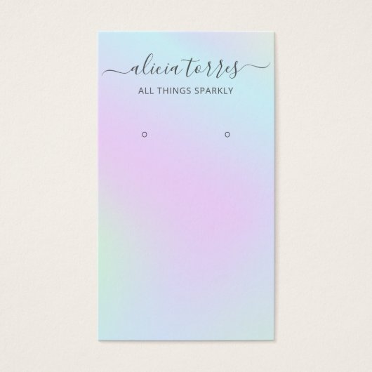 スクリプトモダンホログラフィックイヤリングホルダーカード (正面)