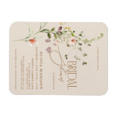 スクリプトモダンボホフラワーガーデンブライダルシャワー マグネット (横)