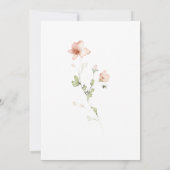 スクリプトモダンボホフラワーガーデンブライダルシャワー 招待状 (裏面)