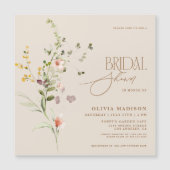 スクリプトモダンボホフラワーガーデン マグネット招待状 (正面)