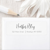 スクリプトモダンミニマル差出人住所ラベル ラベル (インサイチュ)