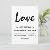 スクリプトモダンミニマル結婚式招待状 招待状 (スタンド正面)