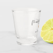 スクリプトモダンメイド・オブ・オーナー（花嫁付き添い人）バラ金ゴールドハート（名前あり） ショットグラス (左)