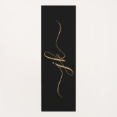 スクリプトモダンモノグラムイニシャルカスタムの色 ヨガマット (正面)