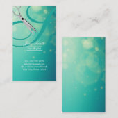 スクリプトモダンモノグラムエレガント美容師 名刺 (正面/裏面)