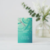 スクリプトモダンモノグラムエレガント美容師 名刺 (スタンド正面)