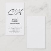 スクリプトモダンモノグラムプロフェッショナル名刺 名刺 (正面/裏面)