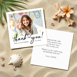 スクリプトモダンレタリング予算ミニサンキューカード ノートカード