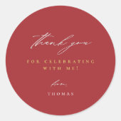 スクリプトモダンレッド ラウンドシール (正面)