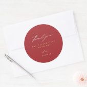 スクリプトモダンレッド ラウンドシール (封筒)