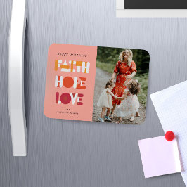 スクリプトモダン信仰hope love photo holiday magnet マグネット