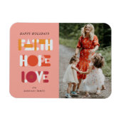 スクリプトモダン信仰hope love photo holiday magnet マグネット (横)