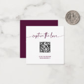 スクリプトモダン共有ラブQRコードテーブルカード ノートカード (正面/裏面インサイチュ)