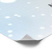 スクリプトモダン冬の結婚式のウェルカムサイン ポスター (角)