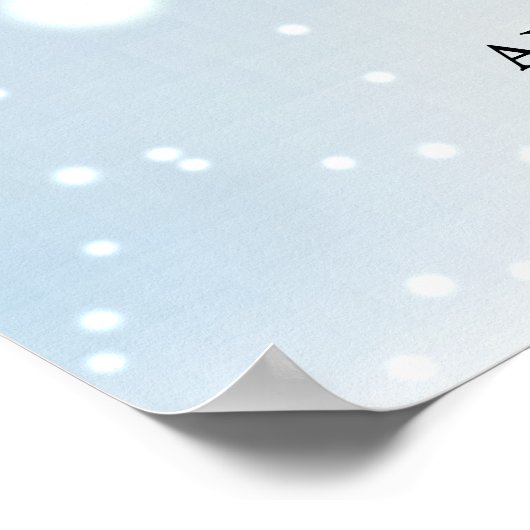 スクリプトモダン冬の結婚式のウェルカムサイン ポスター (角)