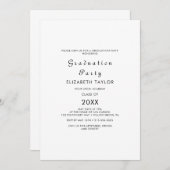 スクリプトモダン卒業パーティ招待状 招待状 (正面/裏面)