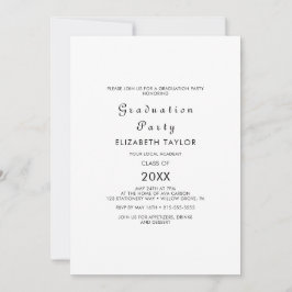 スクリプトモダン卒業パーティ招待状 招待状