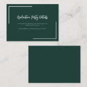 スクリプトモダン卒業2025卒業パーティー エンクロージャーカード (正面/裏面)