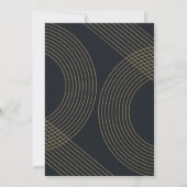 スクリプトモダン同心円アーチ卒業パーティー 招待状 (裏面)