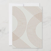 スクリプトモダン同心円アーチ卒業パーティー 招待状 (裏面)