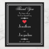 スクリプトモダン名ありがとうござ結婚う ワインラベル (シングルラベル)