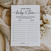 スクリプトモダン名そのベビーチューニングベビーシャワーゲーム 招待状