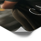 スクリプトモダン名カップルフォト ポスター (角)