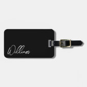 スクリプトモダン名パーソナライズされたラゲッジタグ ラゲッジタグ (正面横)