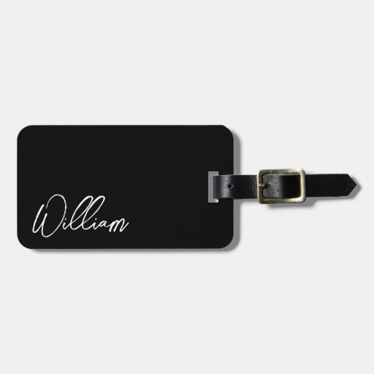 スクリプトモダン名パーソナライズされたラゲッジタグ ラゲッジタグ (正面横)