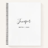 スクリプトモダン名ミニマル ノートブック (正面)