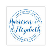 スクリプトモダン名ラウンド差出人住所 セルフインキングスタンプ (デザイン)