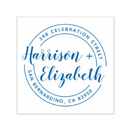 スクリプトモダン名ラウンド差出人住所 セルフインキングスタンプ