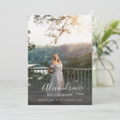 スクリプトモダン名Ver写真卒業のお知らせ 招待状 (スタンド正面)