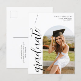 スクリプトモダン大学院Archフォト招待状 ポストカード