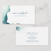 スクリプトモダン大理石瑪瑙パターン 名刺 (正面/裏面)