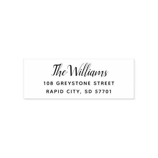 スクリプトモダン差出人住所スタンプ セルフインキングスタンプ (デザイン)